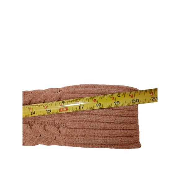 New w Tag Hippie Rose Chenile Sweater Sz M Neutral Cable Knit Cropped Preppy - Picture 10 of 12